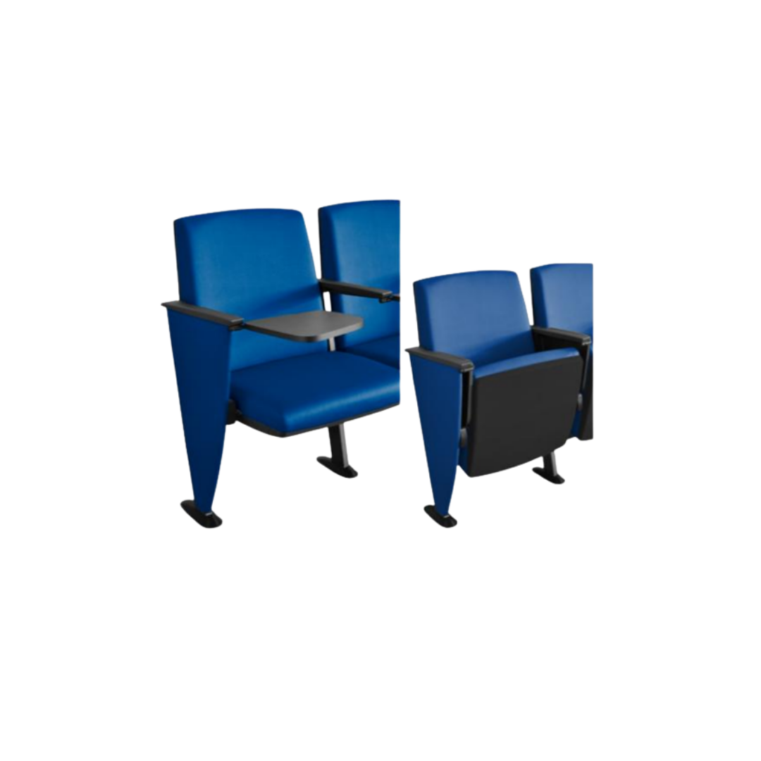 Poltrona De Auditório Com Assento Rebatível E Prancheta Escamoteável