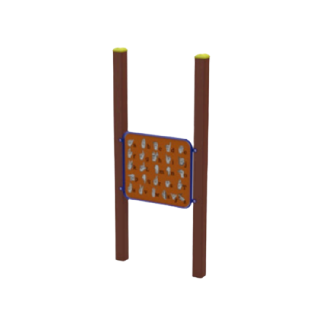 Painel Linguagem de Sinais em Madeira Ecológica WPC