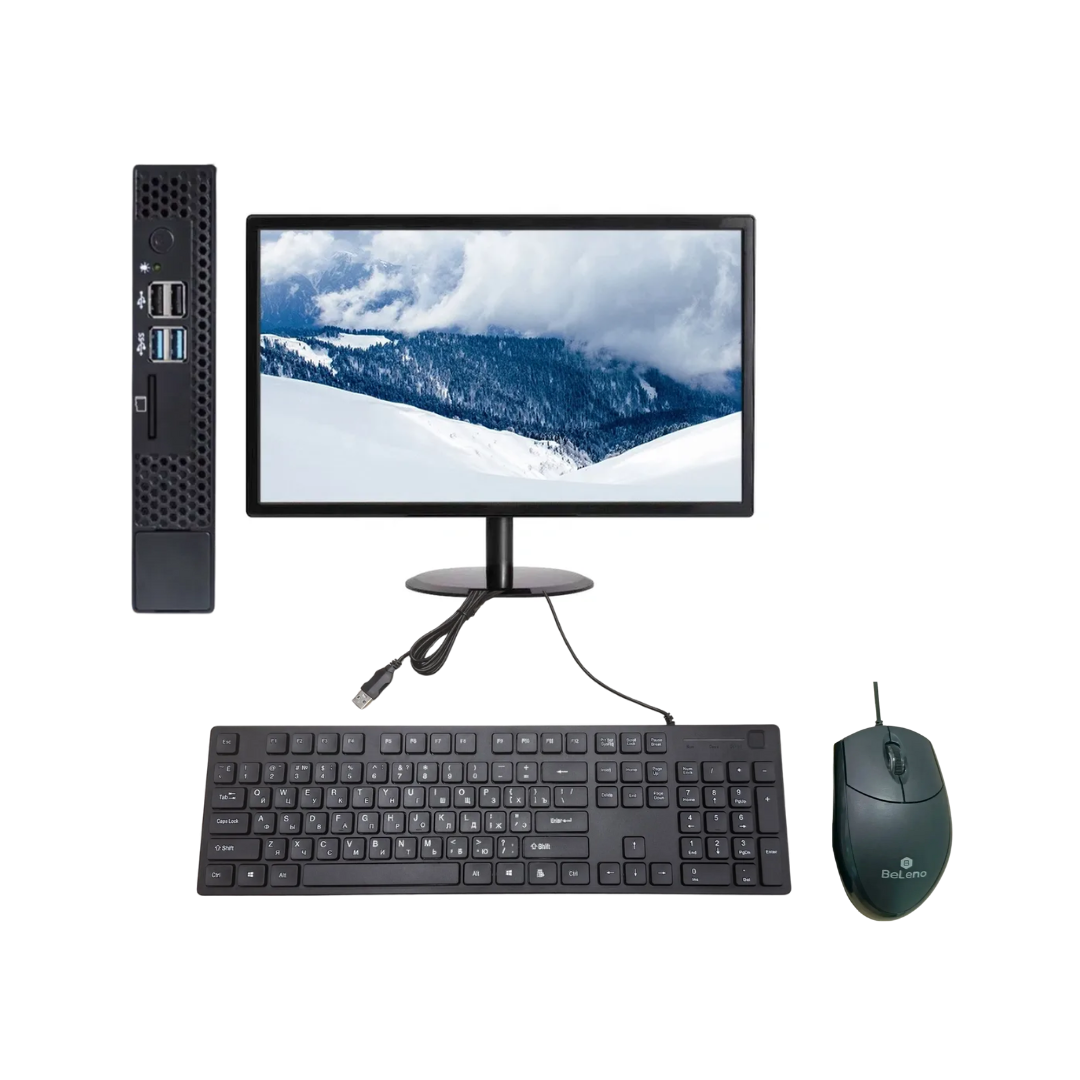 Locação de Conjunto Desktop + Monitor – Mini PC BeLeno BL5GW5 + Monitor 23″ Full HD