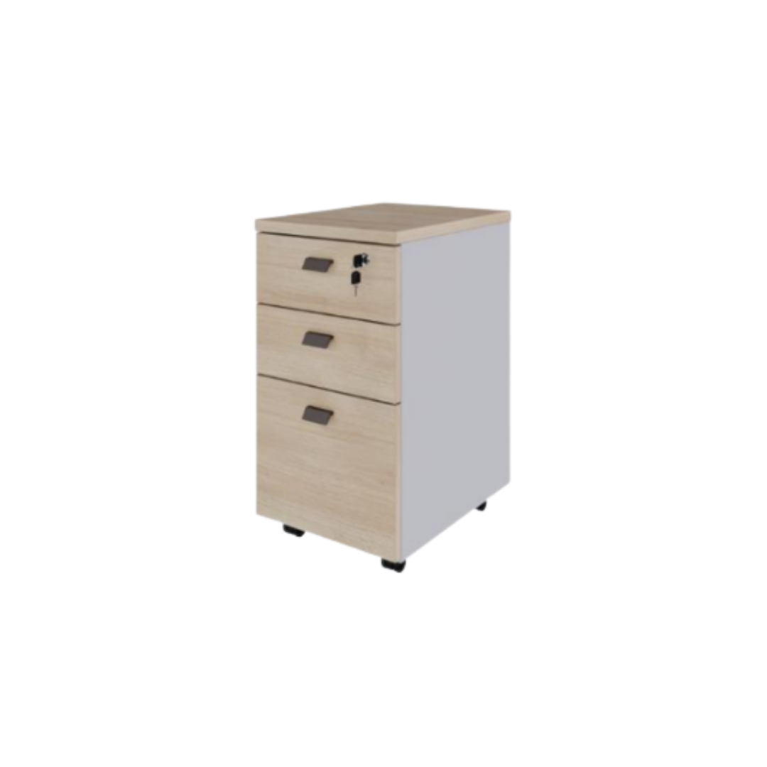 Gaveteiro Volante 03 Gavetas Em Mdp 350x465x660mm