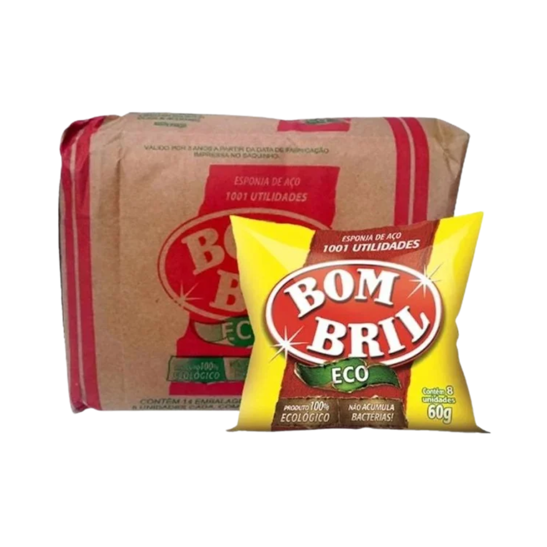 Esponja De Aço Para Limpeza Com 8 Unidades