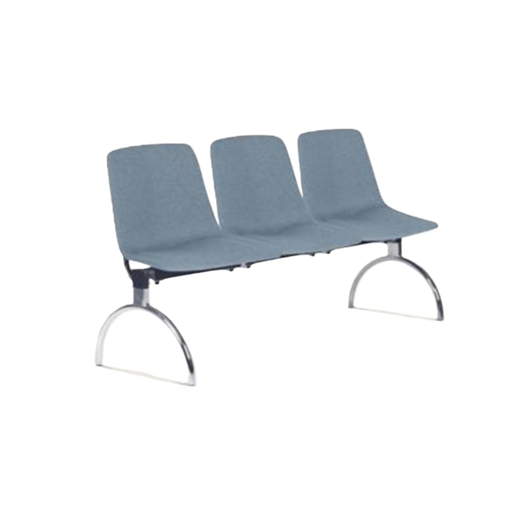 Cadeira Longarina com Base Fixa – 3 Lugares