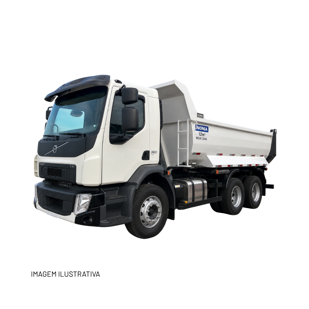 Volvo Vm 360 6x4 Caminhão Com Caçamba Basculante Meia Cana 12 M³