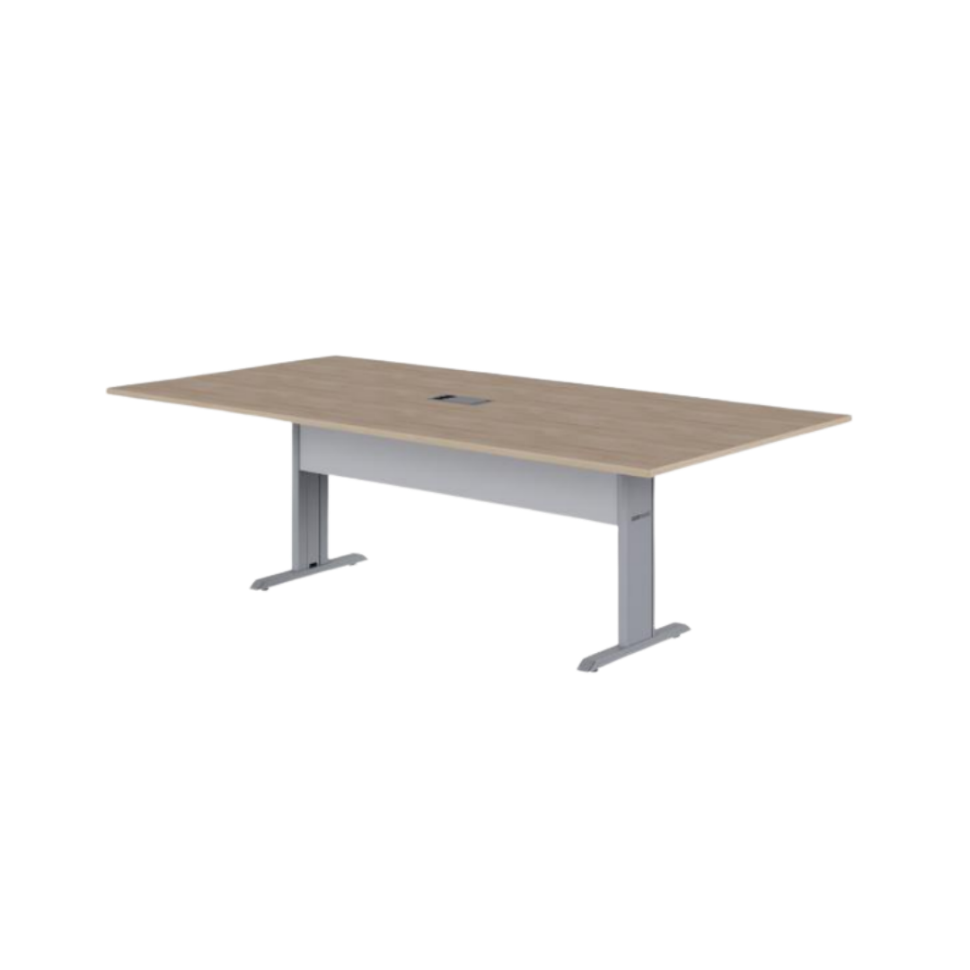 Mesa De Reunião Retangular Com Caixa De Tomadas 2700x1200x740mm