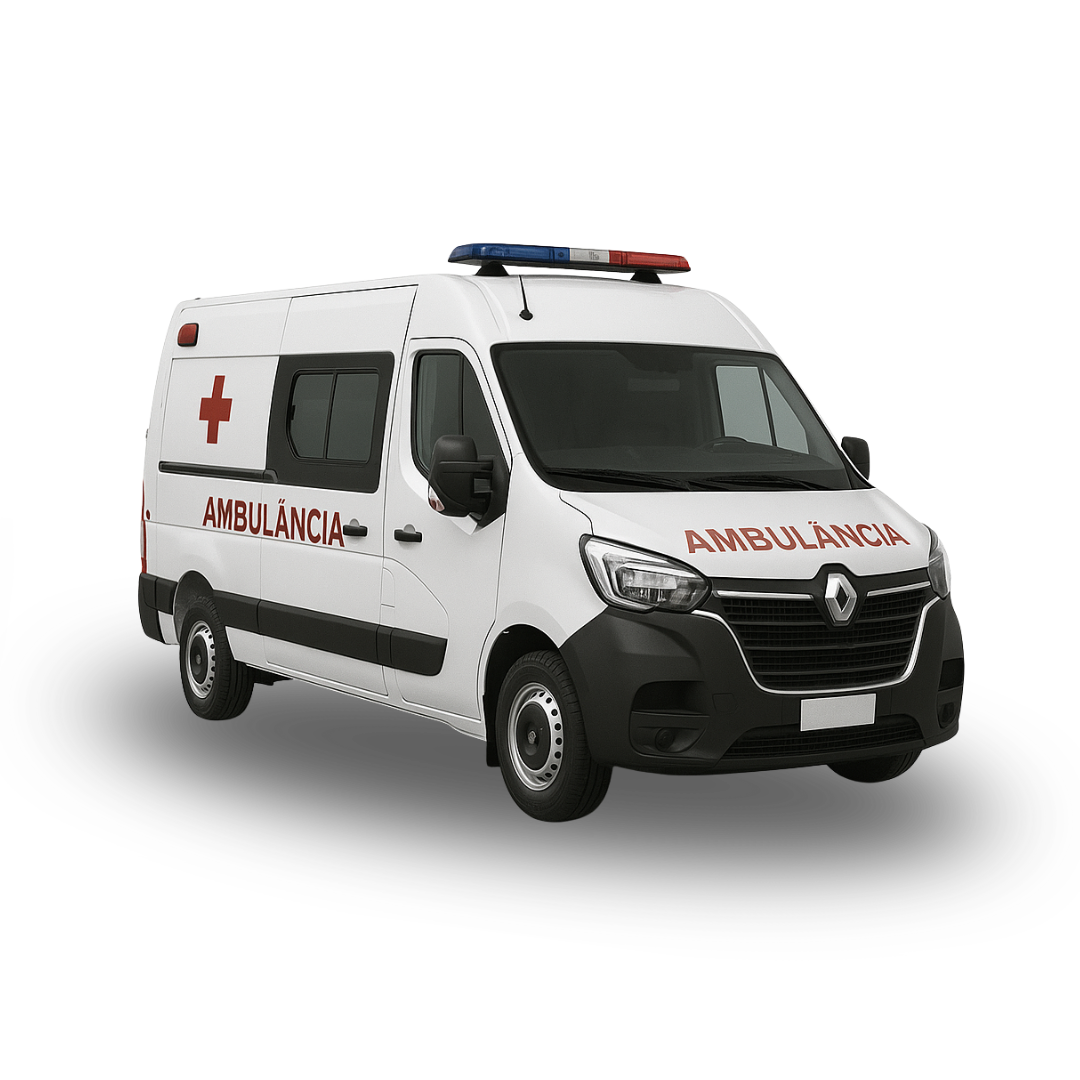 Furgão Ambulância Tipo A – Renault Master Adaptada, 0 km, Compartimento ≥ 8 m³