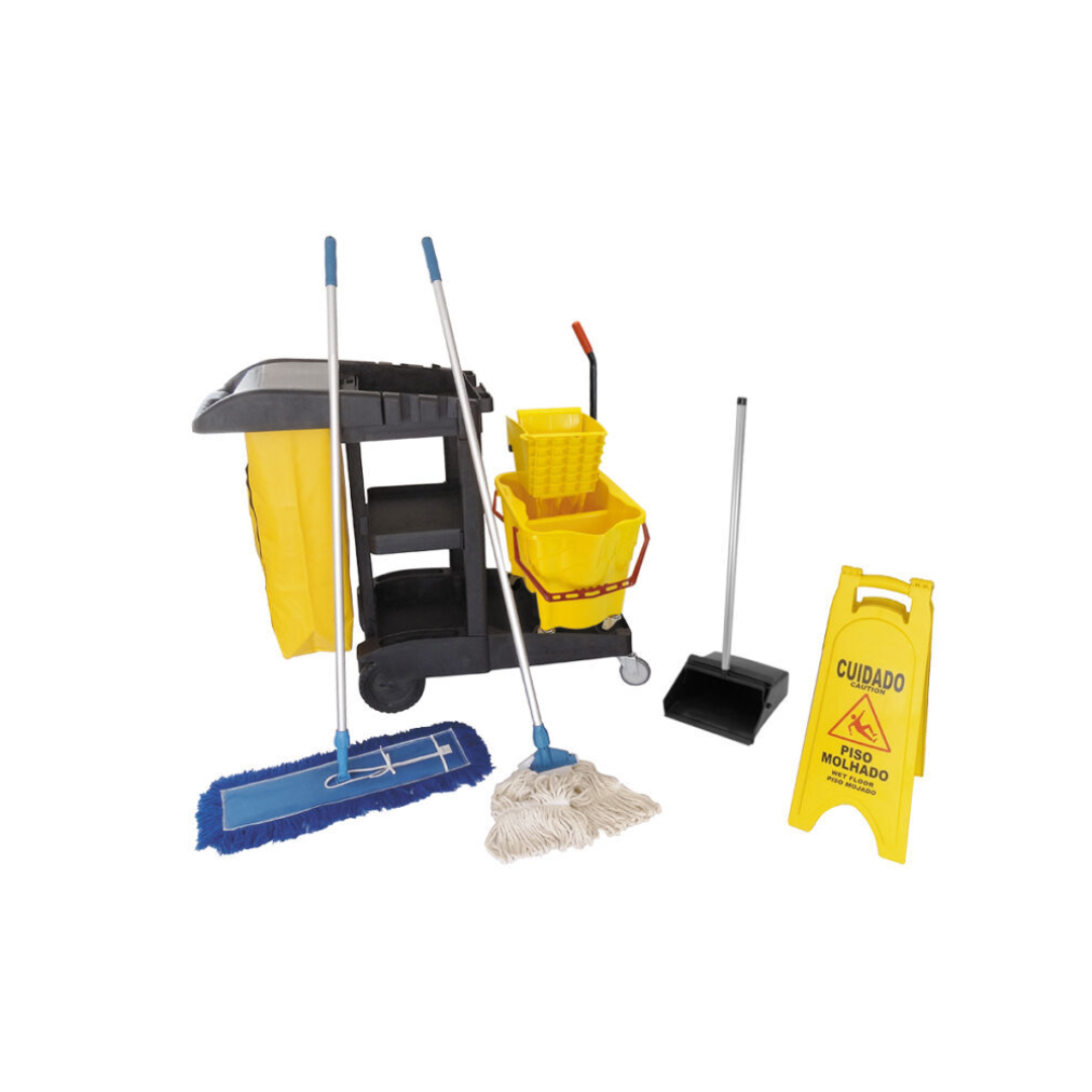 Kit Completo do Carrinho Funcional de Limpeza – Carrinho + Acessórios
