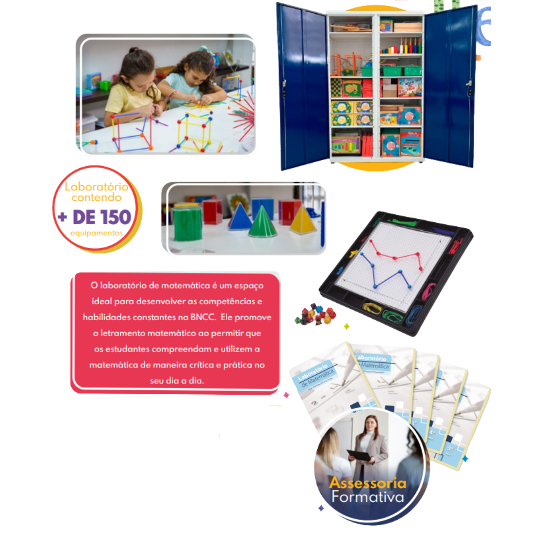 Laboratório de Matemática para Anos Iniciais do Ensino Fundamental – Kit Completo com Mobiliário, Materiais Didáticos, Capacitação e Plataforma Digital