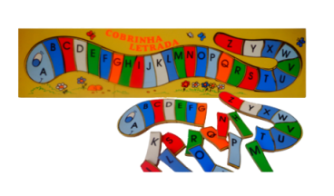 Cobrinha - Painel Alfabético de Encaixe