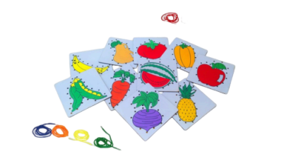 Kit Psicomotor de Alinhavo – Frutas e Legumes