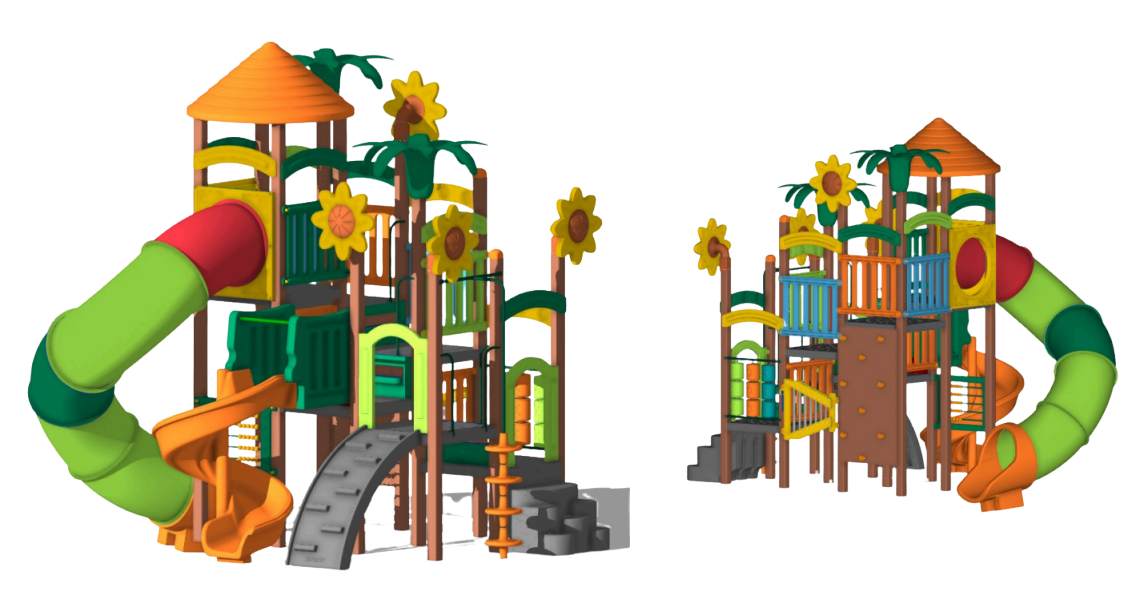 Circuito de Atividades - Plataformas, Escaladas e Brincadeiras Multifuncionais