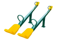 Gangorra Infantil - Estrutura Central em Alumínio ou Aço